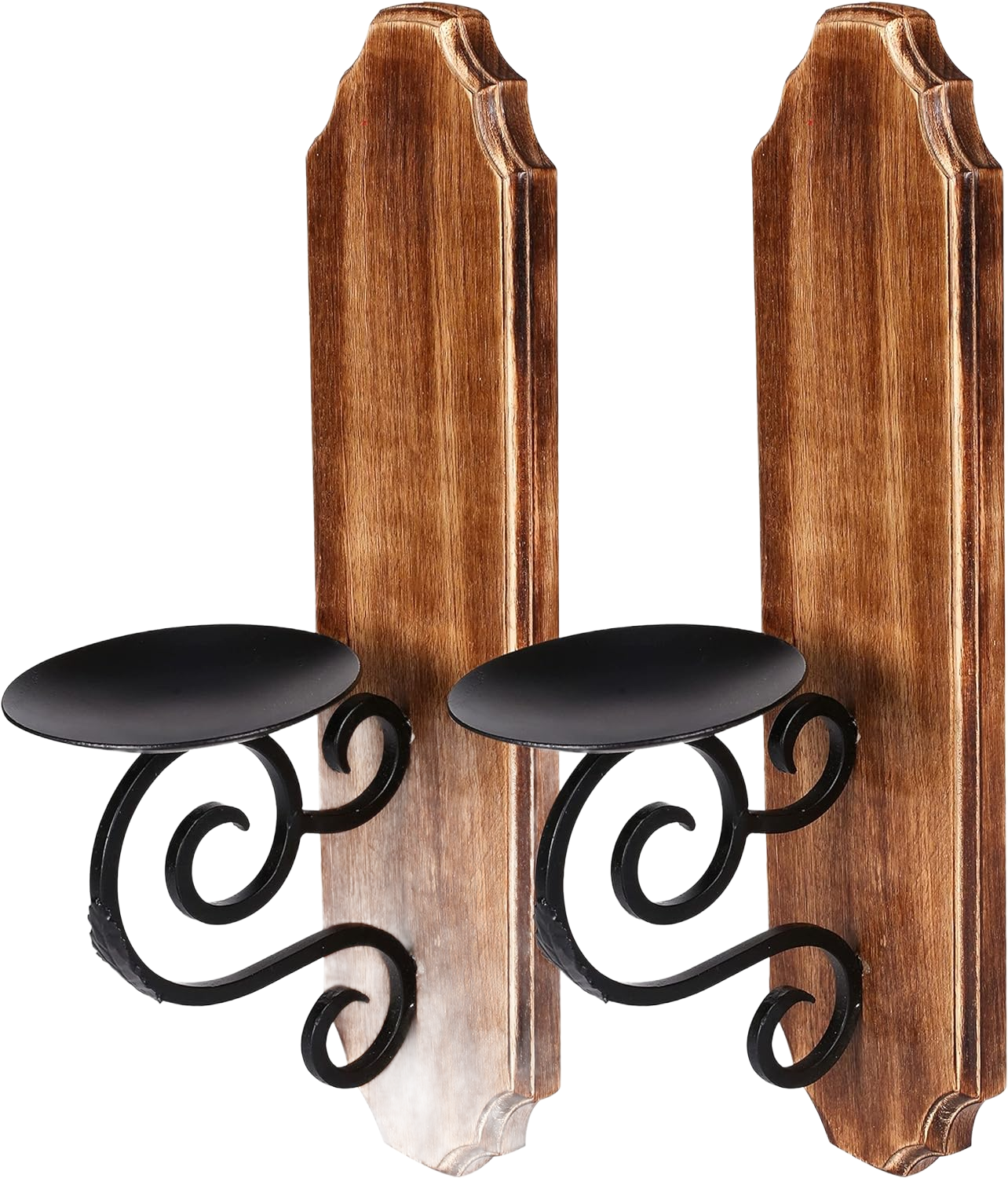 handcrafted wooden candle holders