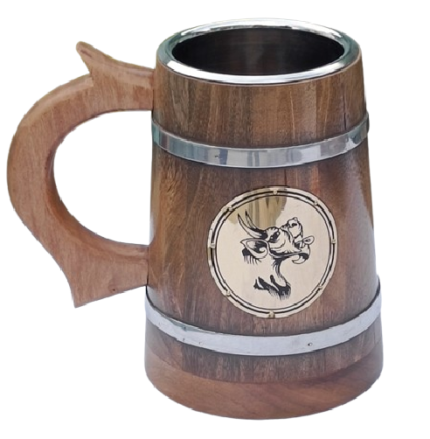 Old Tavern Wooden Mug