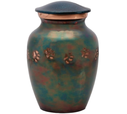 Pet Ashes Paw Print Vase Urn